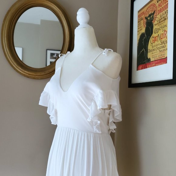 For Love & Lemons White Mini Dress Off-Shoulder XS - Picture 6 of 11